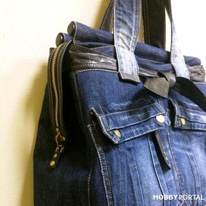 Дорожная сумка из джинсов