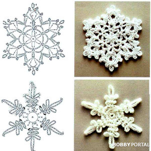 Снежинки крючком схемы