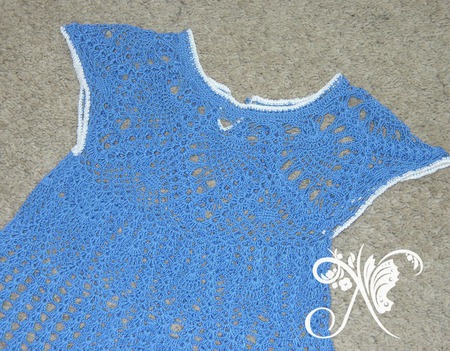 Платье для девочки "Джинсовое лето" ручной работы на заказ