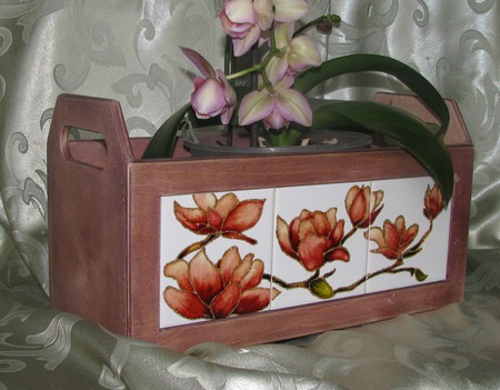 Ящик для  цветов "Магнолия" ручной работы на заказ