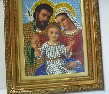 Икона "Святое семейство" ручной работы на заказ