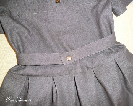 Школьная форма (платье джинсовое с коротким рукавом) ручной работы на заказ