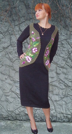 Вязаное платье "В объятиях вьюночка" ручной работы на заказ