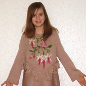 Вязаное платье "Фуксиевое сокровище"