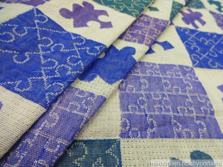 Ткань декоративная для пледов и одеял "Пазлы" ручной работы на заказ