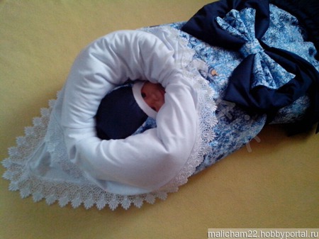 Комплект для новорожденного "Снежок" ручной работы на заказ