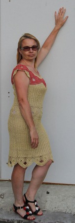Платье "Золотое сердце" ручной работы на заказ