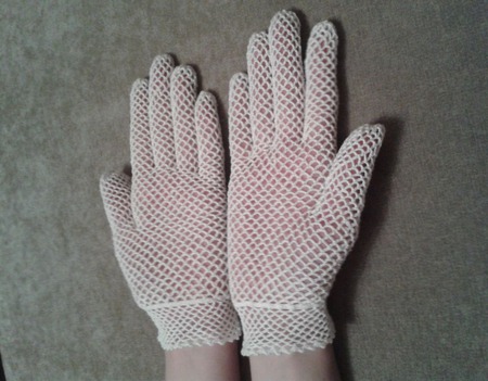 Белые перчатки ручной работы на заказ