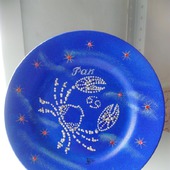Декоративная тарелка "Зодиак Рак"