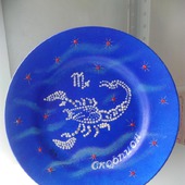 Декоративная тарелка "Зодиак Скорпион"