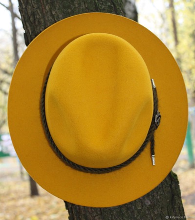 "Желтая!" Шляпа женская фетровая ручной работы на заказ