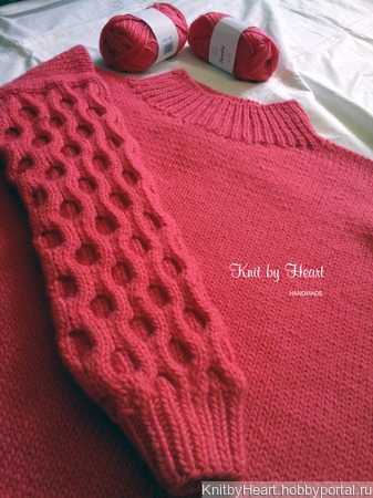 Вязаный свитер оверсайз из толстой пряжи ручной вязки ручной работы на заказ