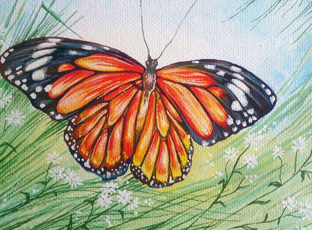 Картина "Бабочка" ручной работы на заказ