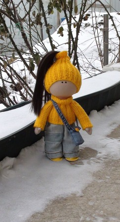 Текстильная кукла 30 см ручной работы на заказ