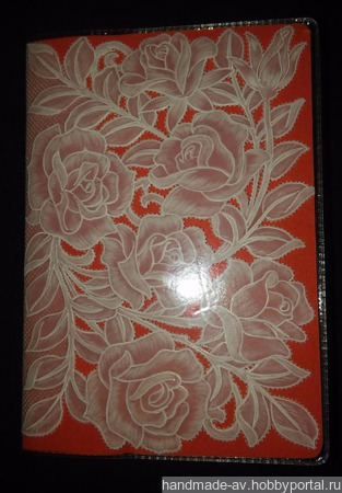 Обложка на паспорт "Розы" ручной работы на заказ