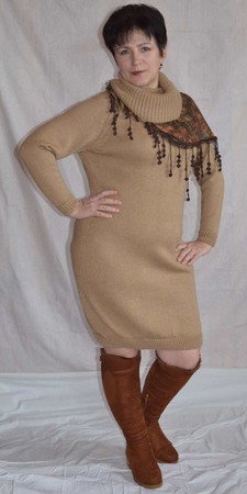 Платье  вязаное  (Sweater dress) ручной работы на заказ