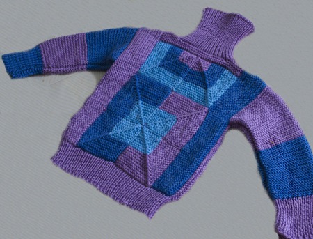 Детский свитер "Калейдоскоп" детская полушерсть, стиль энтерлак ручной работы на заказ