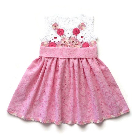 Платье из хлопка для девочки Бабочки ручной работы на заказ