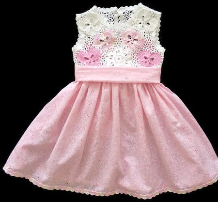 Платье из хлопка для девочки Бабочки - цветочки ручной работы на заказ