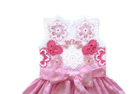 Комплект: платье и панамка из хлопка для девочки Бабочки ручной работы на заказ