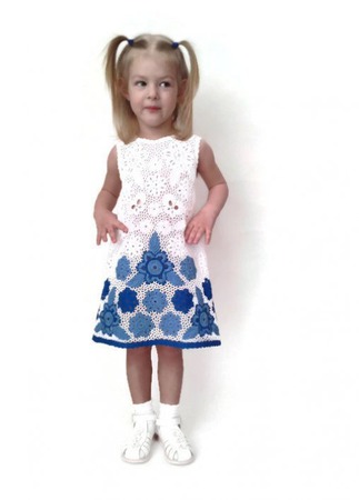 Платье из хлопка для девочки ручной работы на заказ