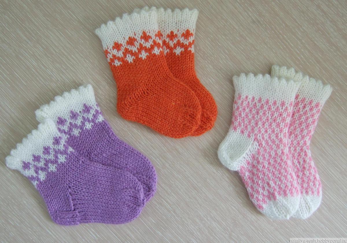 Вязание носочков новорожденному