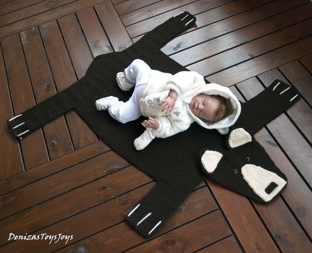 Мастер-класс "Детский коврик для новорожденного малыша Шкура Медведя3" ручной работы на заказ