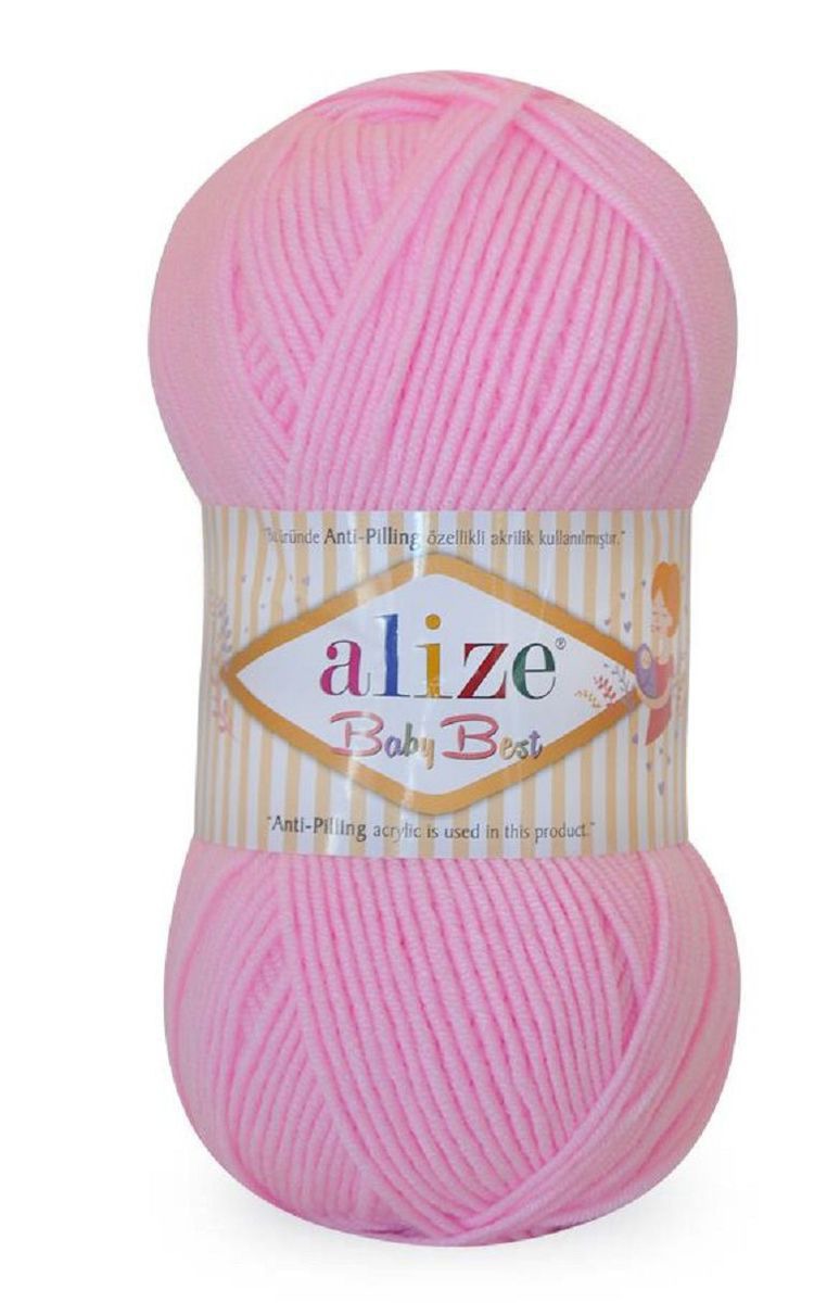 Пряжа Alize Baby best (Ализе Беби бест)10% бамбук, 90% акрил, 100 гр. –  купить в интернет-магазине HobbyPortal.ru с доставкой