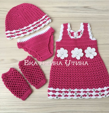 Одежда для baby born (комплект с платьем) ручной работы на заказ