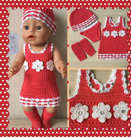 Комплект (платье для baby born) ручной работы на заказ