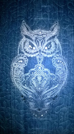 Рюкзак джинсовый женский Owl ручной работы на заказ