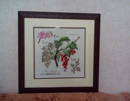 Картина вышитая "Ботанические этюды" ручной работы на заказ