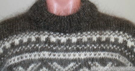 Пуховый свитер из козьего пуха "Корадо" ручной работы на заказ