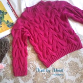 Модный вязаный свитер из хлопка ручная вязка