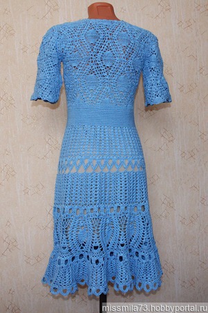 Платье крючком ажурное по мотивам платья Oscar De La Renta ручной работы на заказ