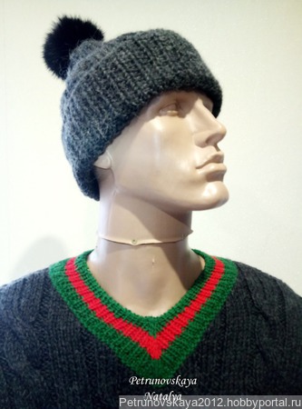 Джемпер "Gucci" + шапка + снуд (в комплект) ручной работы на заказ