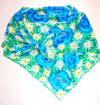 Большой шелковый платок-батик цветочный рисунок светлый платок ручной работы на заказ
