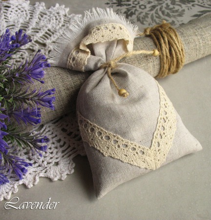Саше с лавандой "Романтика" мешочек с травами ароматический ручной работы на заказ