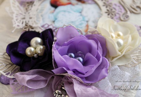 Шкатулка "Мамины сокровища"  для девочки коробка белый фиолетовый ручной работы на заказ