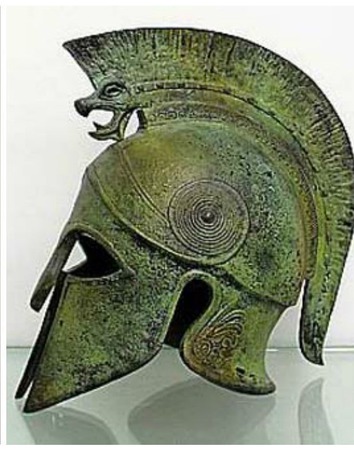 Бусина "Греческий шлем" для темляков или браслетов , латунь ручной работы на заказ