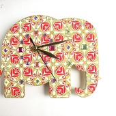Часы настенные в детскую "Слон индийский"