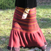 Вязаная юбка длинная теплая "Барыня-Боярыня" годе