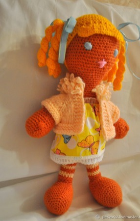 Вязанная куколка Марго ручной работы на заказ