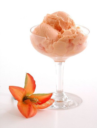 Снуд-шарф "Персиковое мороженое" (полушерсть) ручной работы на заказ