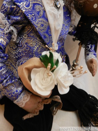 Интерьерная текстильная кукла "Заморский принц" ручной работы на заказ