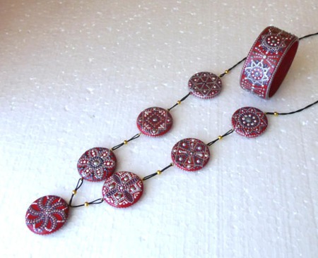 Бусы - лонгур Вермей с браслетом- украшение на каждый день ручной работы на заказ