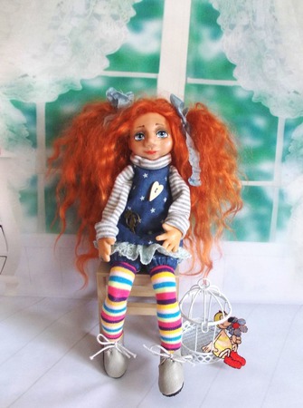 Кукла авторская коллекционная из серии "Натусики" Аллочка ручной работы на заказ
