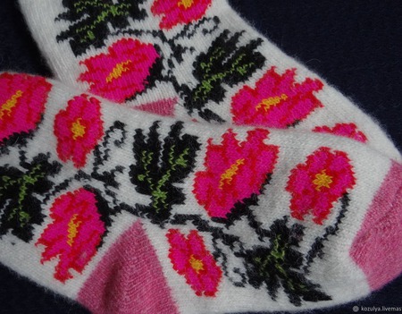 Носки шерстяные- вязанные-тёплые  "В подарок " ручной работы на заказ