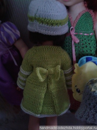 Одежда для кукол "Зеленый наряд" ручной работы на заказ