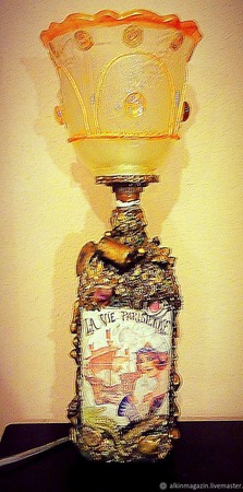 Настольная лампа ручной работы "Сокровища Ариэль" ручной работы на заказ